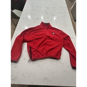 Vintage Pearl Izumi Red 1/4 Zip Technical Fleece Pullover - Size L